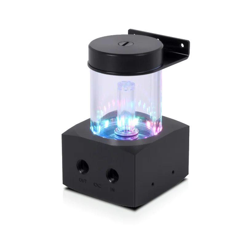 Alphacool Core 100 Aurora Tube Reservoir Compatible D5/VPP Bombas Tanque de enfriamiento de agua de expansión superior, G1/4" - imagen 5