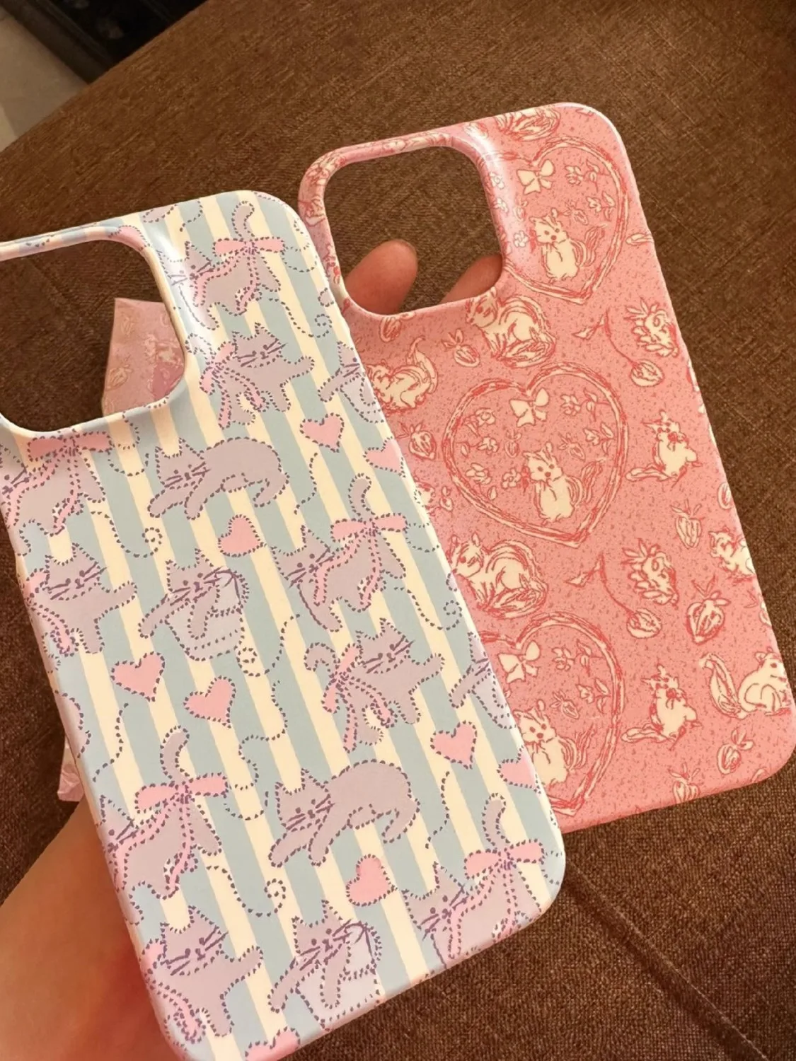 Ins Animal de dibujos animados rosa ardilla gato funda de teléfono para iPhone 16 15 14 13 12 11 Pro Max XS XR XSMax 6 7 8 Plus cubierta HD brillante - imagen 2