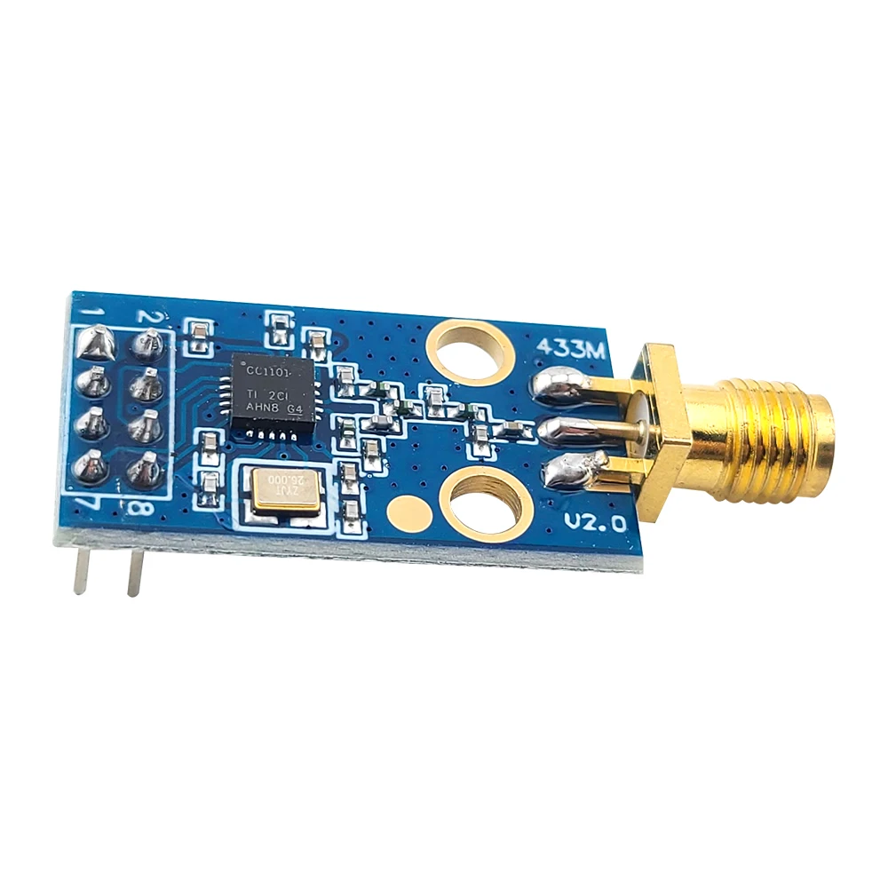 Módulo inalámbrico CC1101, velocidad de comunicación de 10Mbps, módulos de transmisión y recepción de datos de 433M con interfaz SPI de antena SMA - imagen 3