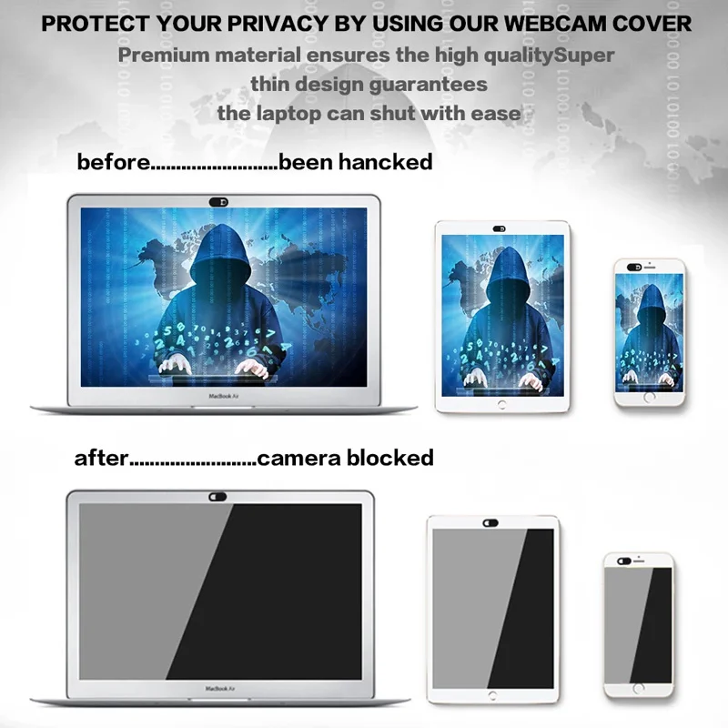 DATA FROG-funda para cámara web, obturador deslizante, Protector de privacidad para cámara, portátil, PC, Macbook, iPhone, iPad, magnético, antiespía - imagen 3