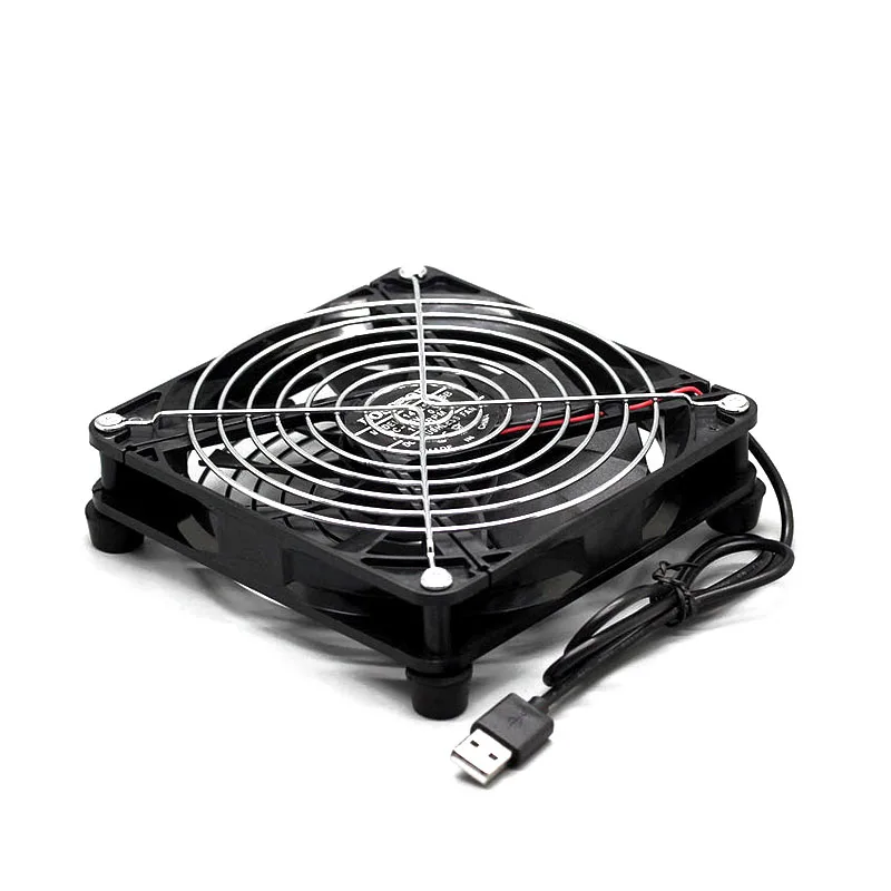 Ventilador de escritorio silencioso con doble rodamiento de bolas, enrutador USB AC66U B1, 14CM, 5V - imagen 2