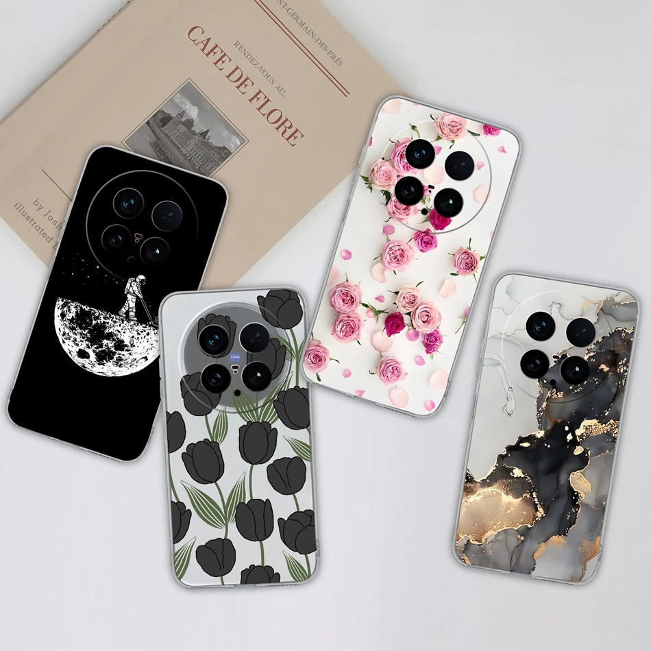 Para Vivo X200 Ultra funda de Color degradado cubierta trasera transparente para Vivo X 200 Ultra 5G silicona suave anticaída protectores de teléfono delgados - imagen 2