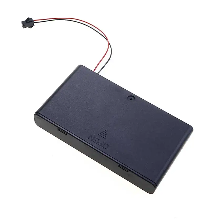 Soporte de batería AA JCD de 8 ranuras con DC 5,5*2,1 PH2.0 XH2.54 SM Dupont Terminal caja de almacenamiento de batería con cable conductor con interruptor y cubierta - imagen 4