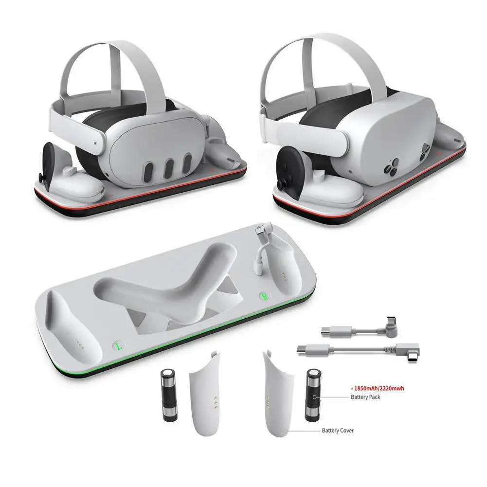 Base de carga para casco Meta 3S VR, controlador VR, estación de carga Universal con accesorios de indicador LED