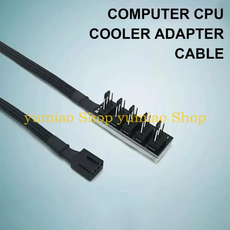 587b 4pin/3pin PWM Ventilador ventilador Cable adaptador para PC escritorio enfriamiento interno - imagen 3