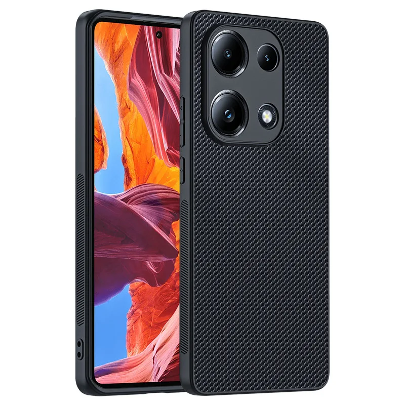 Funda de fibra de carbono a la moda para Xiaomi Redmi Note 13 Pro 4G, fundas de lujo antigolpes para Xiaomi POCO M6 Pro 4G