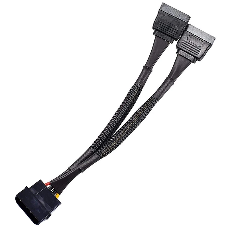 4 pines macho IDE Molex a doble 15 pines hembra SATA divisor de potencia convertidor Cable adaptador disco duro HDD SSD Cable de extensión - imagen 2
