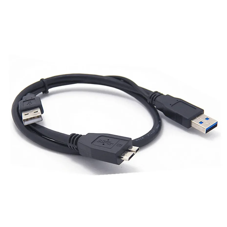 Cable de transferencia de datos para discos duros externos, USB 3,0, doble potencia, forma Y, 2 X tipo a Micro B, alta velocidad, hasta 5 gbps, 60CM - imagen 4