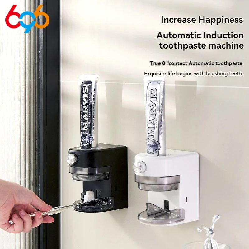 Exprimidor de pasta de dientes de inducción completamente automático, accesorios de baño extraíbles, suministros de baño sin perforaciones, exprimidor de pasta de dientes - imagen 2