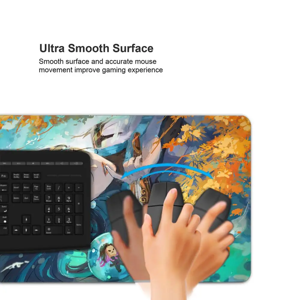 Alfombrilla de ratón Valorant Sage, accesorios para juegos de ordenador portátil, alfombra para teclado XL PC, alfombrilla de ratón Sexy de Chica de Anime, alfombrilla de escritorio grande Kawaii Fox - imagen 4