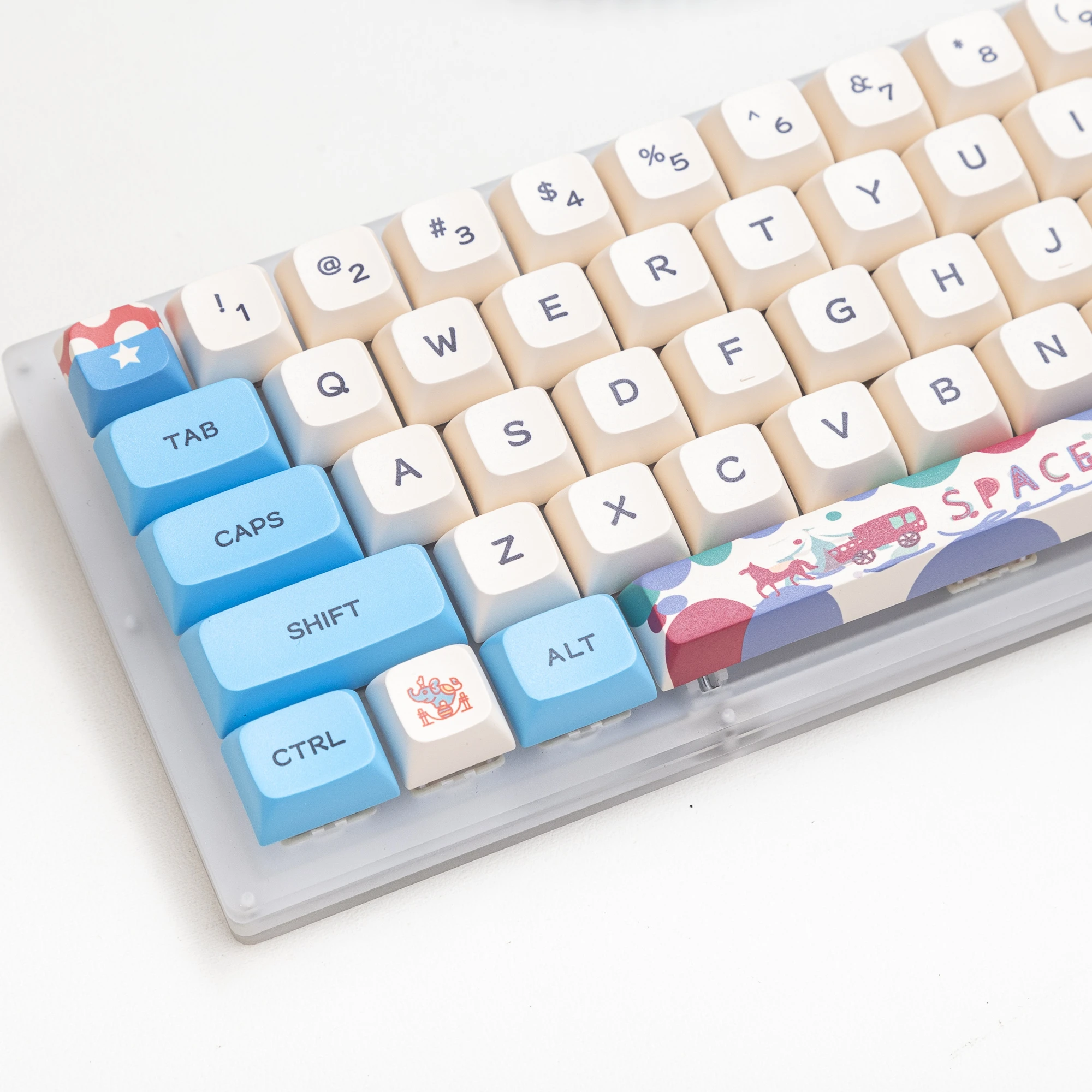 Teclas XDA GMK Circus 132 teclas/juego DYE-SUB PBT para teclado mecánico para juegos Cherry Mx Switch HI75 regalos para niñas - imagen 3