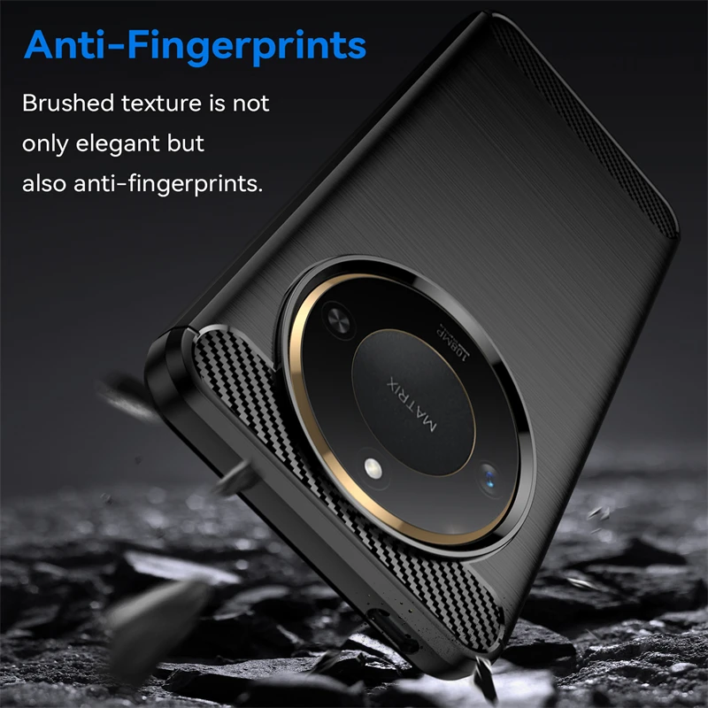 Para Huawei Honor X9C funda inteligente para Honor X9C Smart Capa nuevo parachoques a prueba de golpes suave TPU cubierta de fibra de carbono Honor X9C Smart - imagen 4
