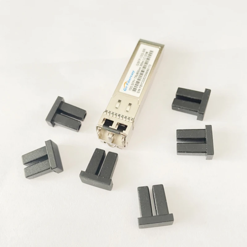 Interfaz SFP LC, tapón antipolvo de fibra óptica, tapa de tapón antipolvo de silicona/cubierta de enchufe de protección de puerto SFP 1G/Cubierta antipolvo de doble fibra SFP LC - imagen 4
