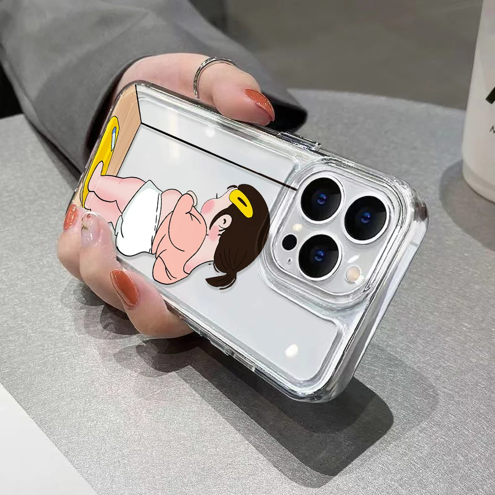 Funda de silicona transparente con dibujos animados para iPhone, carcasa de teléfono para iPhone 14, 13, 11, 15 Pro Max, 12, XR, X, XS, 7, 8 Plus, SE 2020, 15 Pro Max, 13Pro Max - imagen 4