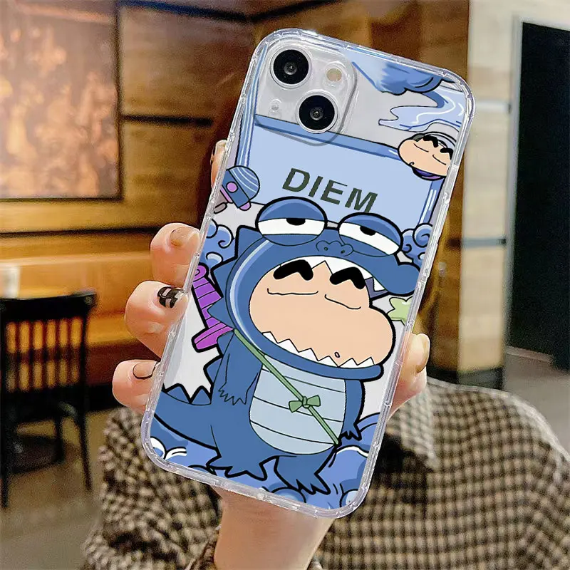 Crayon Shinchan-funda bonita para teléfono Apple iPhone 15 16 Pro XS Max 13 14 Plus XR SE 7 8 12 11 Pro plus mate - imagen 2
