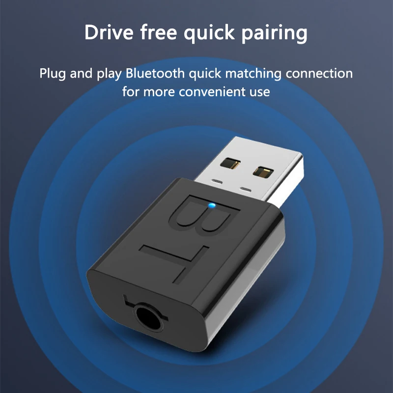 Transmisor receptor Bluetooth 2 en 1 USB adaptador de Audio Bluetooth 5,0 para coche TV ordenador convertidor inalámbrico Bluetooth Plug and Play - imagen 5