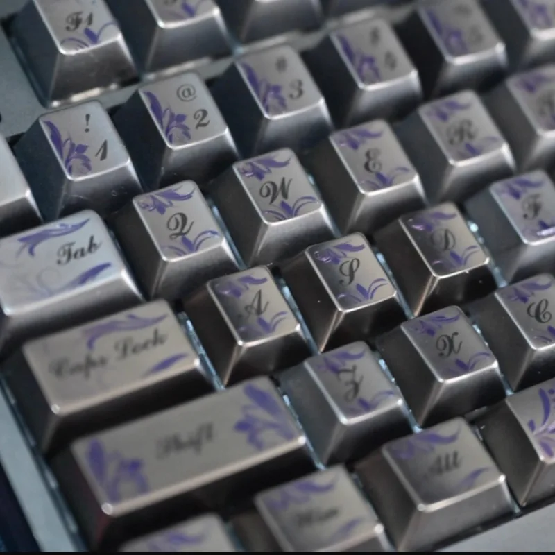 Teclas de aleación de Zinc, perfil de cereza personalizado, tapa de tecla negra tonta, alta precisión UV 108 75 60 para jugadores, Teclado mecánico DIY - imagen 5