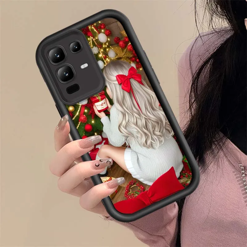 Funda con patrón navideño para niñas, funda para teléfono Infinix Note 12 G96 2023 30 40 50 40S 50X VIP Pro Plus 5G Eye Ladder - imagen 5