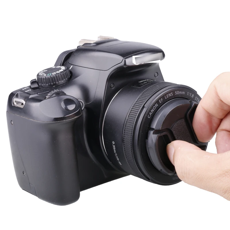 Tapa de lente de cámara de alta calidad 40,5mm 49mm 52mm 55mm 58mm 62mm 67mm 72mm 77mm 82mm tapa de lente frontal a presión para lente de cámara canon - imagen 4