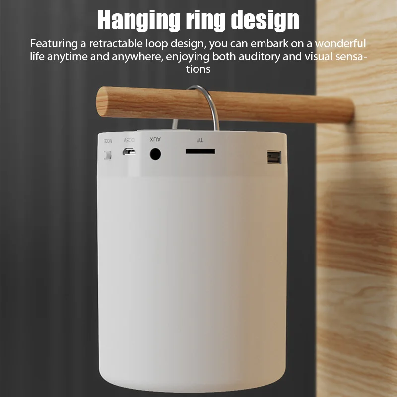 Altavoz portátil inalámbrico con Bluetooth, Minireproductor táctil con luz LED colorida, lámpara de mesa de noche, soporte de altavoz, Radio FM, TF - imagen 4