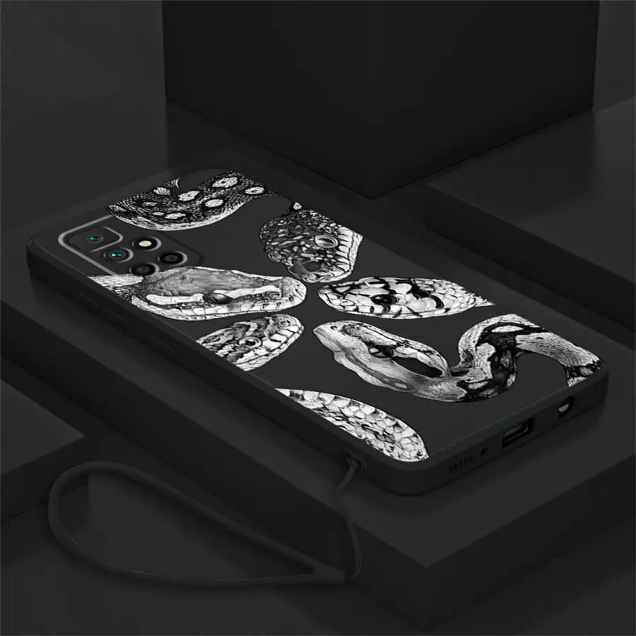 Funda de teléfono suave para Xiaomi Redmi 13C A2 10 9 8 12C K60 14C A3x K40 A1 patrón de serpiente genial - imagen 2