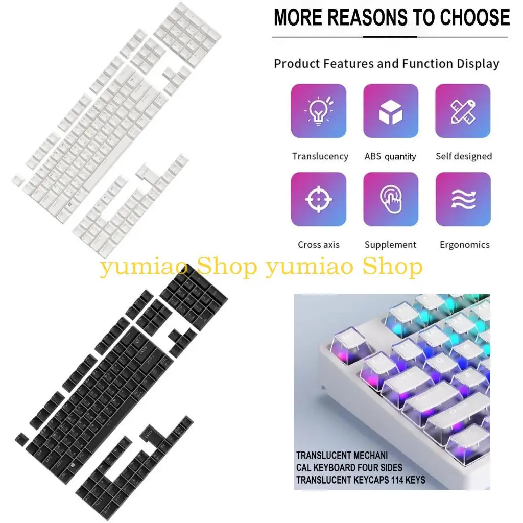 587b Teclado mecánico Teclado Perfil OEM 104 kileys Sub Tinte Sub teclado para MX GK61 64 84 96