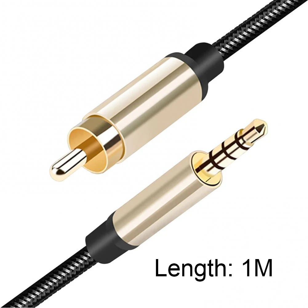 Cable conector Coaxial Jack de 3,5 MM RCA a RCA Cable Coaxial macho estéreo chapado en oro HiFi Home Theater para subwoofer HDTV - imagen 5