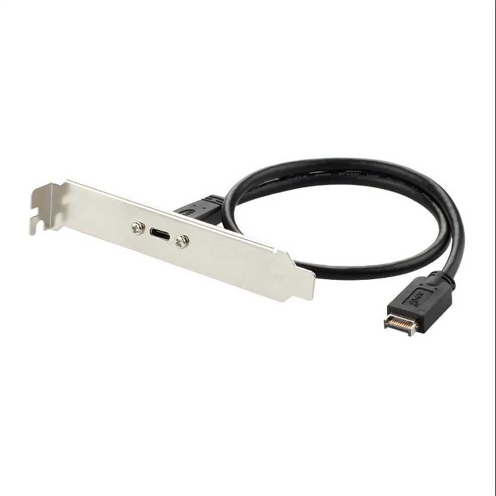 USB3.1 USB 3.1 Cabecera del panel frontal tipo E tipo E a USB-C tipo C Cable de extensión hembra con tornillo de montaje en panel - imagen 2