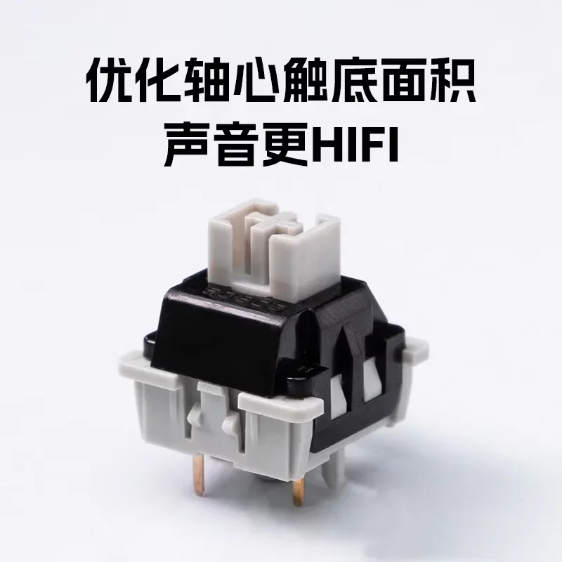 LEOBOG GreyWood V4 V3 interruptor lineal POM interruptores HIFI KIT de teclado mecánico personalizado 35 pines DIY Hi75 GMK67 accesorios para juegos - imagen 3