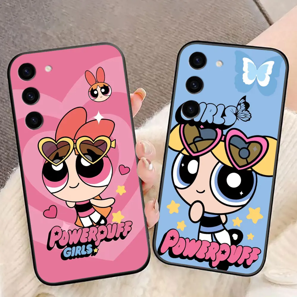 Funda de teléfono con dibujos animados The P-Powerpuff Girls para Samsung Galaxy S25 S24 S23 S22 S21 S20 FE S10 S9 PLUS ULTRA Funda Shell - imagen 3