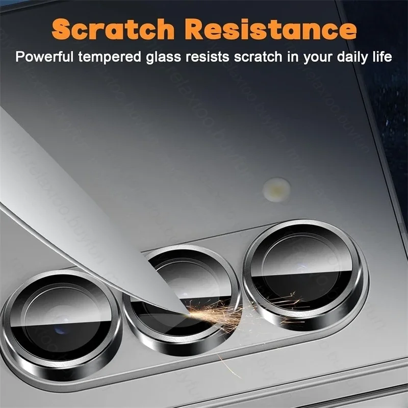 Anillo de Metal para lente de CD, película de vidrio templado para Samsung Galaxy Z Fold 7, anillo de aleación Ultra 9H HD, Protector de cámara, tapa antiarañazos - imagen 2