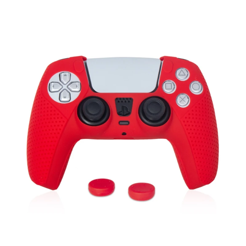 Dobe-funda de silicona antideslizante para mando de PS5, cubierta protectora suave de goma para mando de PS5, 2 agarres para pulgar, TP5-0559 - imagen 2