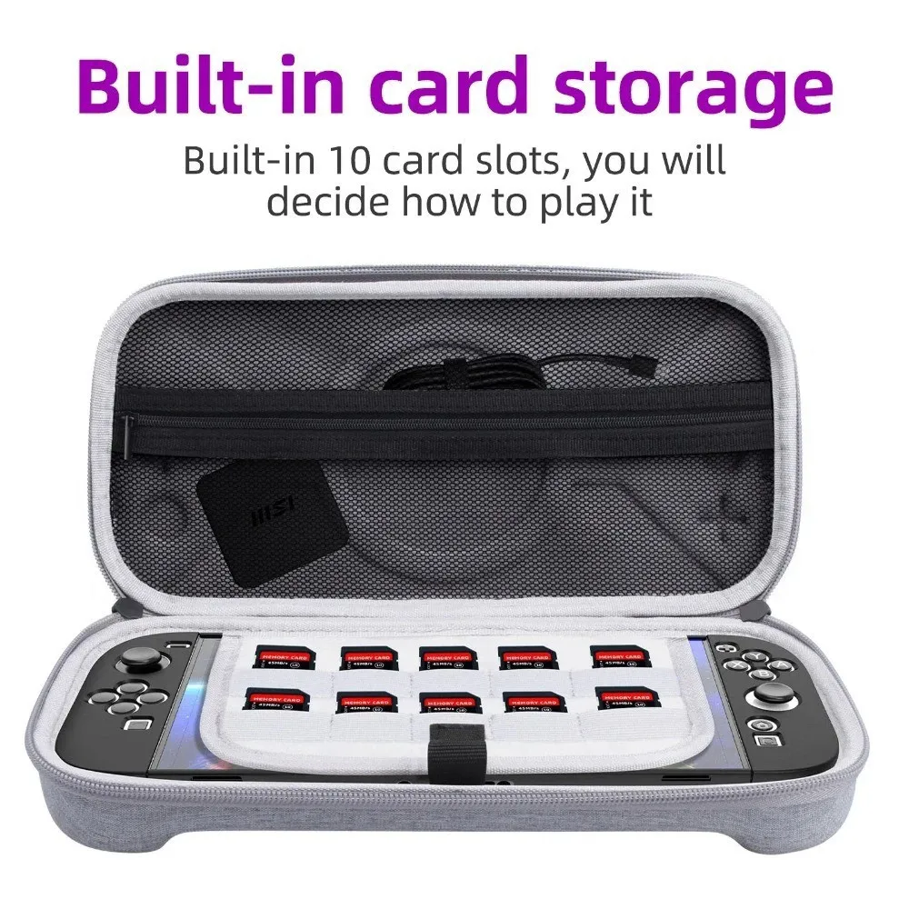 Estuche de viaje protector, bolsas de almacenamiento portátiles para Nintendo Switch 2, accesorios para consolas de juegos, Estuche de transporte duro EVA para NS2 - imagen 4