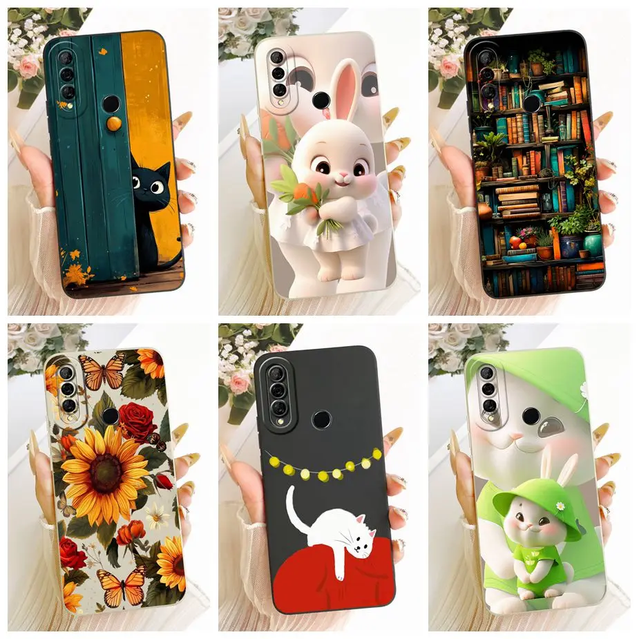 Para Huawei P30 Lite funda nueva moda dibujos animados caramelo pintado cubierta suave TPU mate funda de teléfono para Huawei P30 Pro P 30 P30Lite Shell