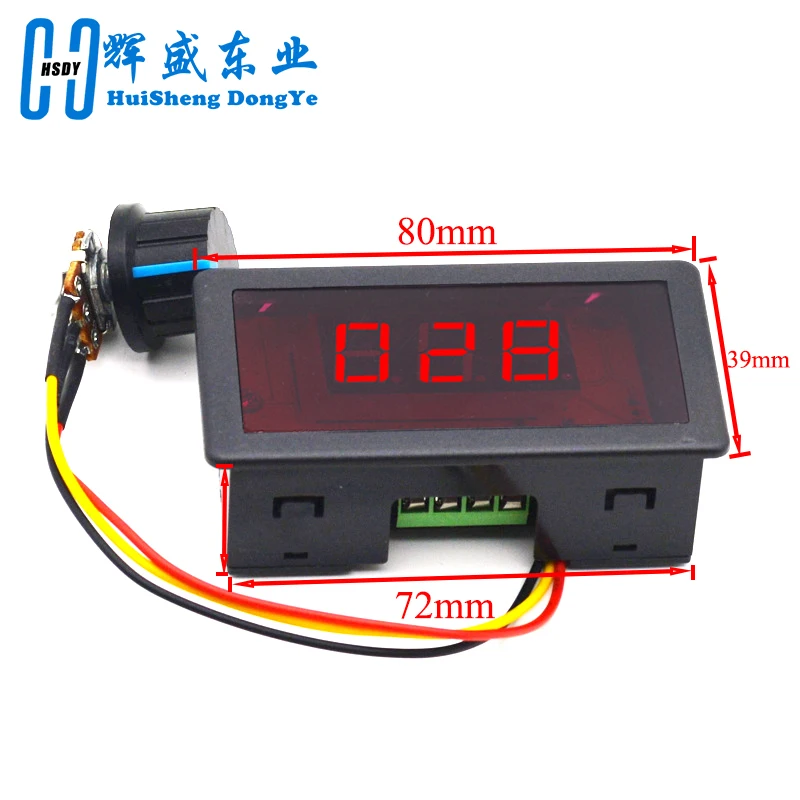 Controlador de velocidad del Motor DC 6V 12V 24V 5A ajustable PWM DC CCM5D pantalla Digital LED regulador de interruptor de Control de velocidad continuo - imagen 2