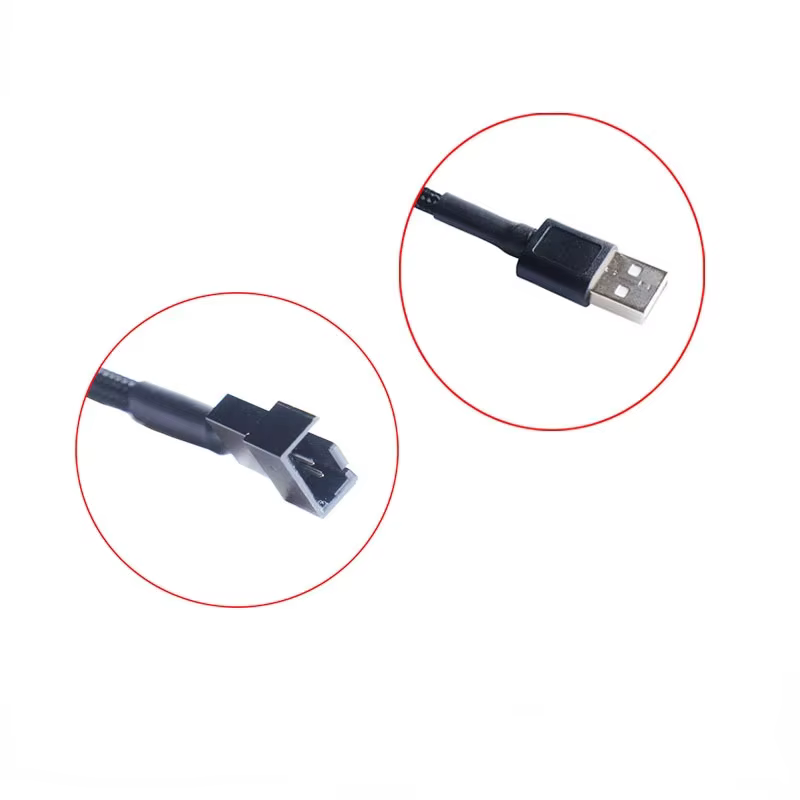 Cable Adaptador USB 4 Pines para Ventilador Caja PC - imagen 2