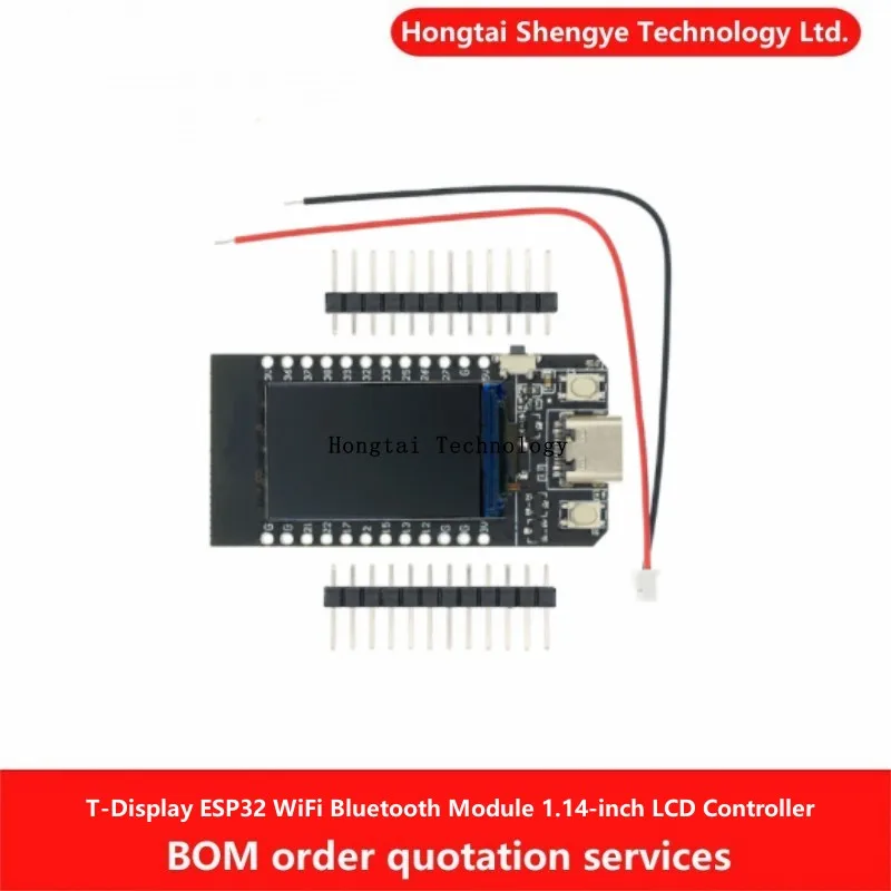 Placa de desarrollo de módulo Compatible con WiFi y Bluetooth TTGO T-Display ESP32 para controlador LCD Arduino de 1,14" - imagen 2