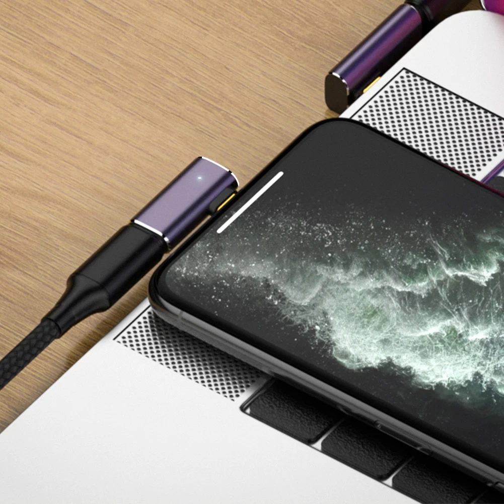 Adaptador OTG tipo C 5A, convertidor de datos de carga rápida de 240W, USB4.0, 40gbps, compatible con 8K, 60Hz, USB C, adaptador de codo de 90/180 grados - imagen 3