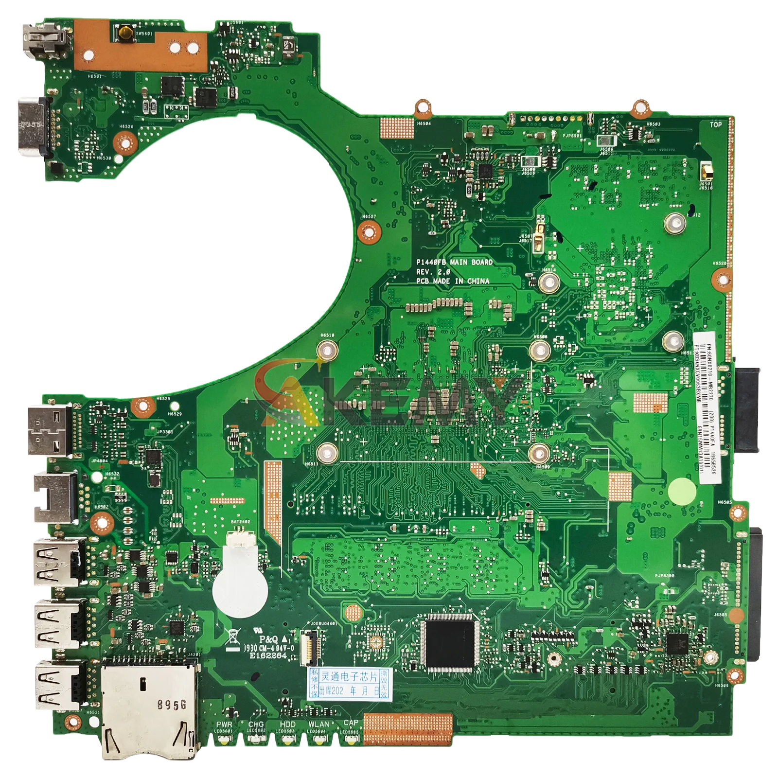 Placa base para ordenador portátil P1440FA para ASUS ProArt P1440FB P1440F P1440FAC P1440FA con placa base de 10. a generación I3 i5 i7 100% pruebas OK stk - imagen 2