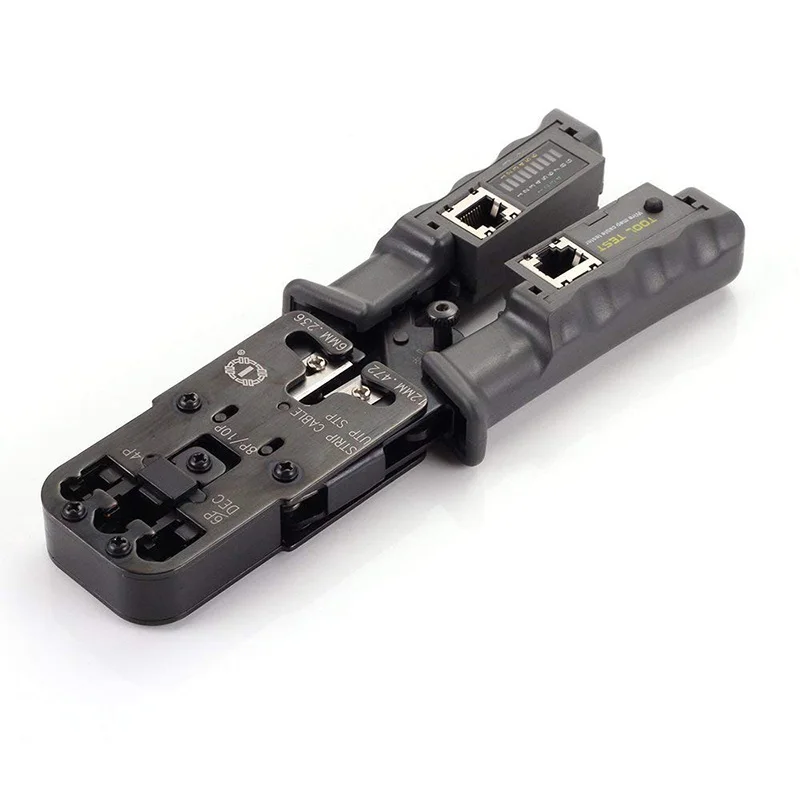 Alicates prensadores de cables LAN de red RJ45 2 en 1, herramienta de Internet, probador de cables, juego de alicates para cables para probador de red rj45 - imagen 4