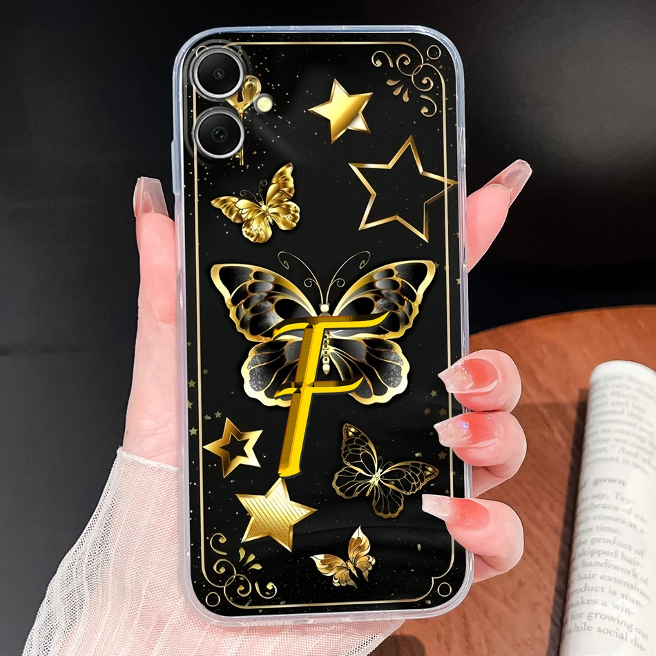 Para Samsung Galaxy A06 4G 5G funda de teléfono letras de corazón rosa suave TPU carcasa de silicona transparente ligera para Galaxy A 06 - imagen 4