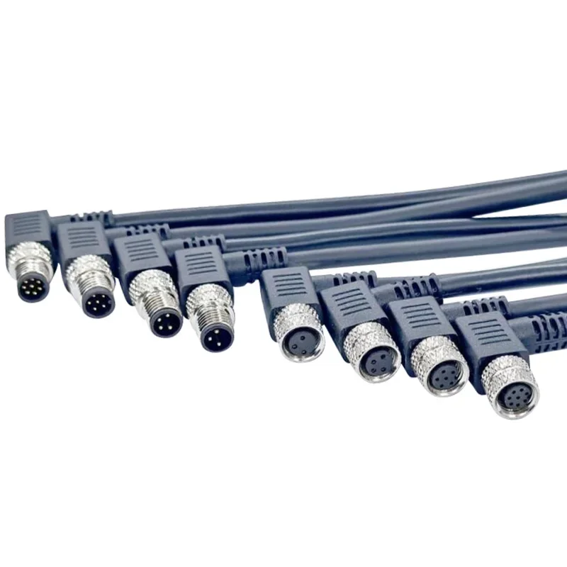 Cable conector M8 de 3 4 5 6 8 pines, enchufe de aviación con línea impermeable, Cable de conexión de Sensor blindado/sin blindado macho hembra - imagen 5