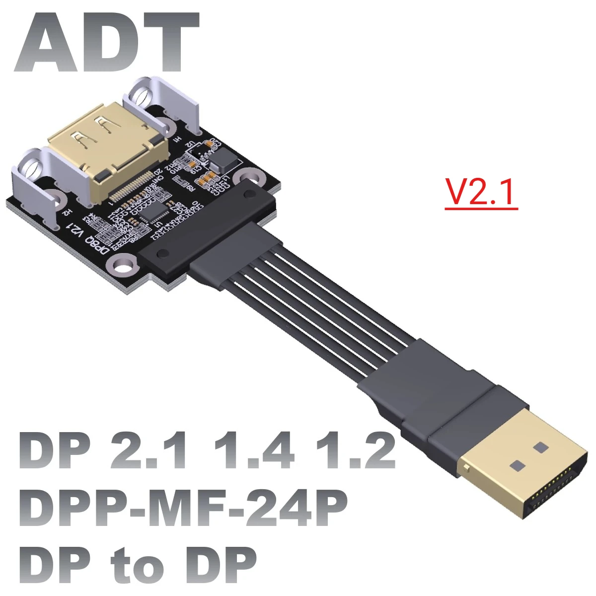 Cable GPU DisplayPort 2,1 V blindado 4K HDR 165Hz adaptador de puerto de pantalla DP V1.2/1,4/2,1 vídeo PC portátil TV Cable de cinta Displayport - imagen 3
