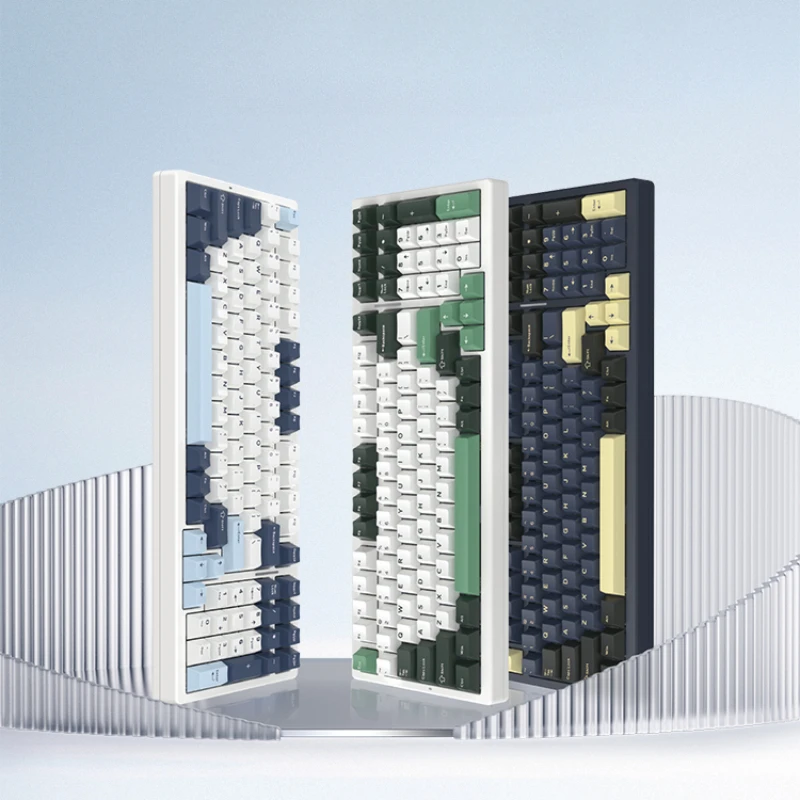 VGNS99 Bluetooth, tres modos, intercambiable en caliente, estructura de junta ranurada de una sola tecla, Teclado mecánico personalizado, Teclado mecánico de 98 teclas