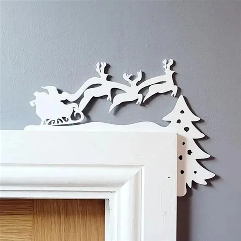 Decoración de pared navideña de Metal Superior, interesante decoración del hogar, letrero colgante de pared de Navidad, decoración del hogar - imagen 5