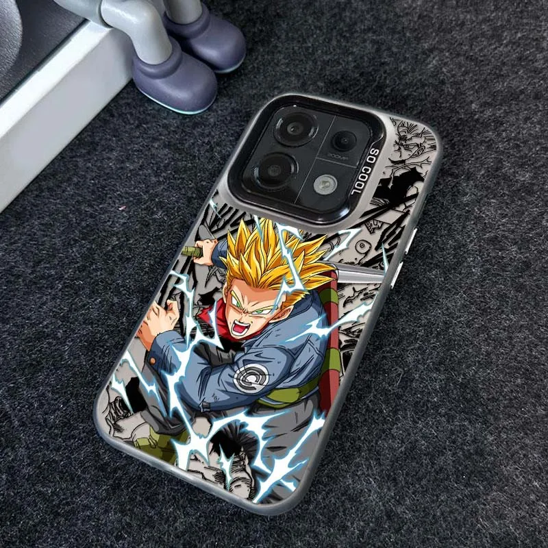 D-Dragon Ball Anime Trunks Abdeckung für Xiaomi Poco X3 X5 X6 F5 F6 M6 Pro GT NFC Pro Bunte Silber Telefon Fall - imagen 3