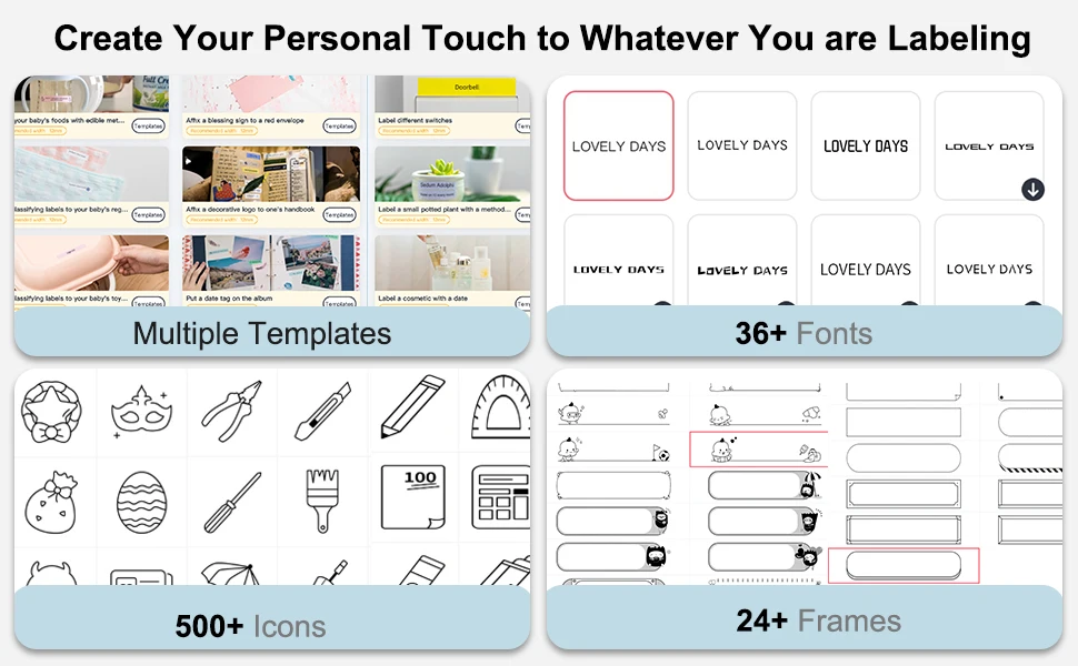 Label Maker Machine Printer Labeler with Tape