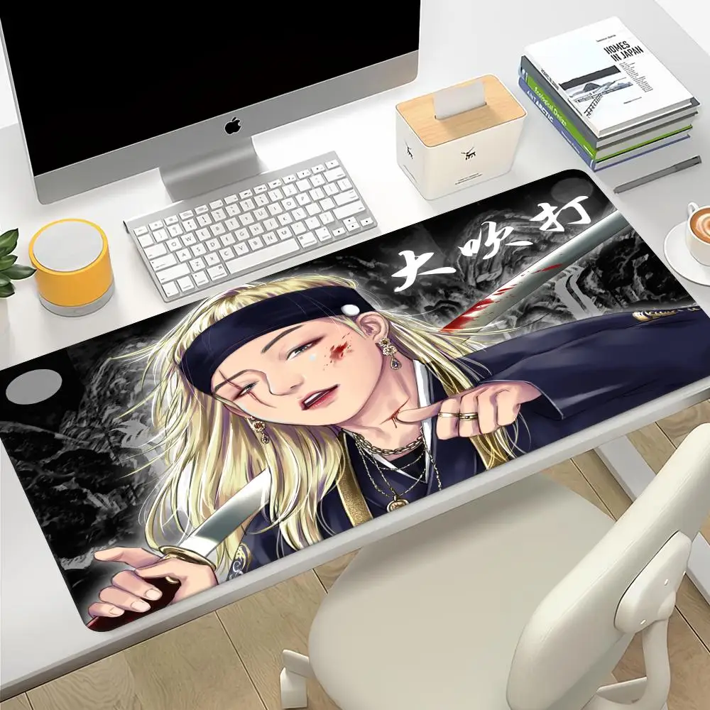 Agust D Suga King-Alfombrilla de ratón KAWAII XXL, accesorios para juegos, Alfombrilla de ratón L antideslizante, Alfombrilla de ratón de Anime, 90x30CM - imagen 2
