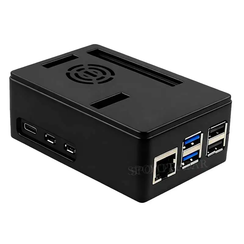 Raspberry Pi 5 Caja ABS Pantalla de 3,5 pulgadas Orificio para ventilador Compatible Multiusos con cubierta extraíble y soporte para ventilador - imagen 4