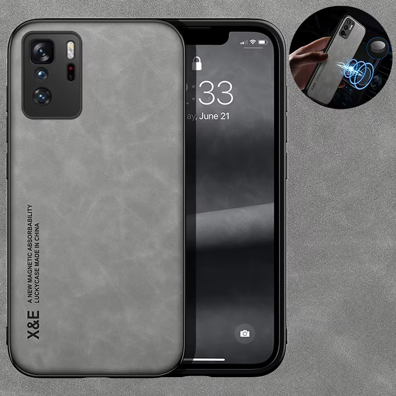 Para Poco X3 GT funda con soporte magnético para coche funda de teléfono de cuero para Xiomi Mi Poko Poxo Pocco Little X 3 GT X3GT 5G contraportada